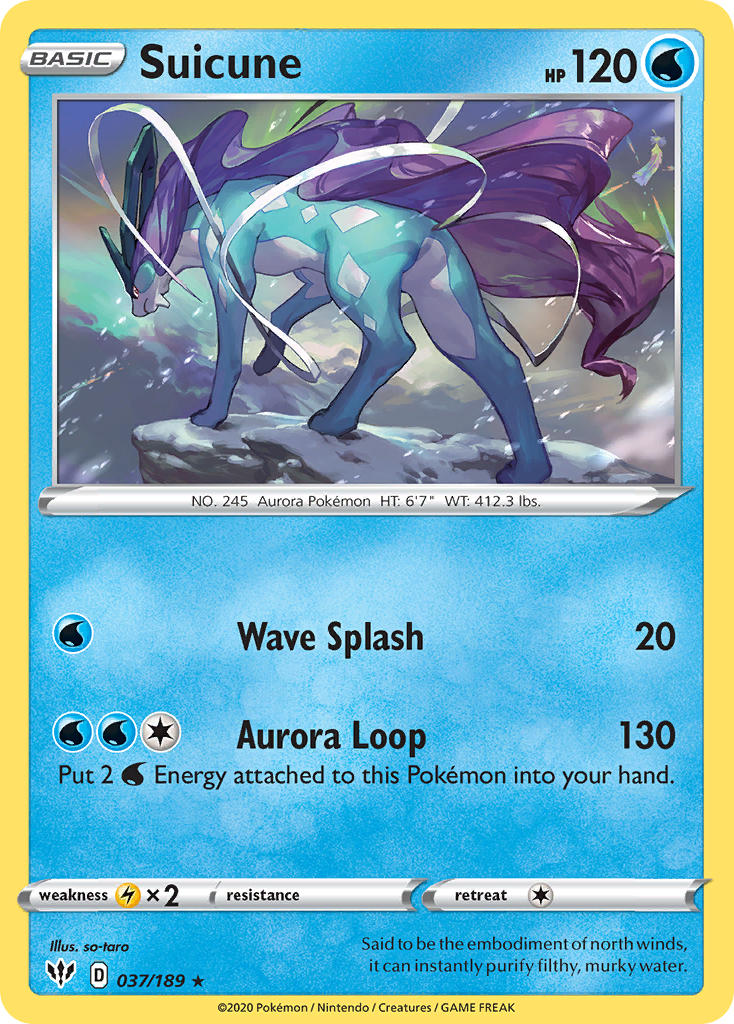 Suicune (037/189) (Theme Deck Exclusive) [Sword & Shield: Darkness Ablaze] | Golgari Games