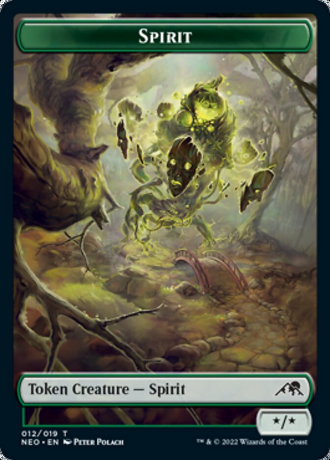 Spirit Token (012) [Kamigawa: Neon Dynasty Tokens] | Golgari Games