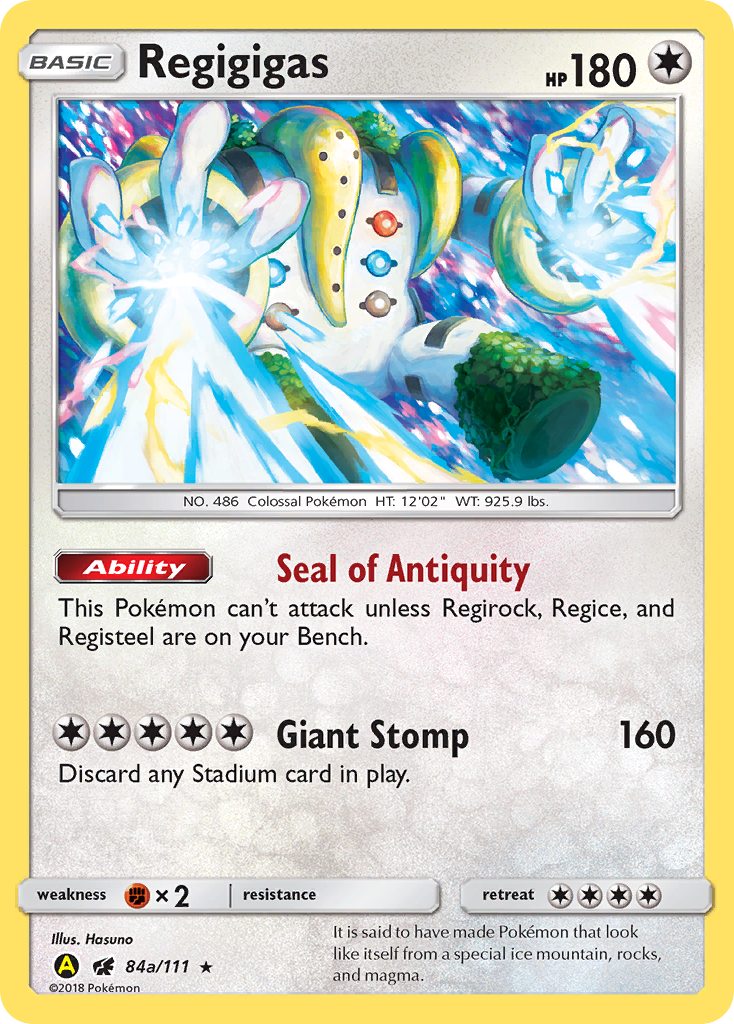 Regigigas (84a/111) (Alternate Art Promo) [Sun & Moon: Crimson Invasion] | Local Legends