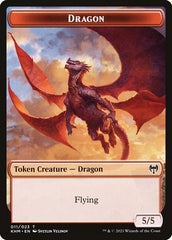 Elf Warrior // Dragon Double-sided Token [Kaldheim Tokens] | Local Legends