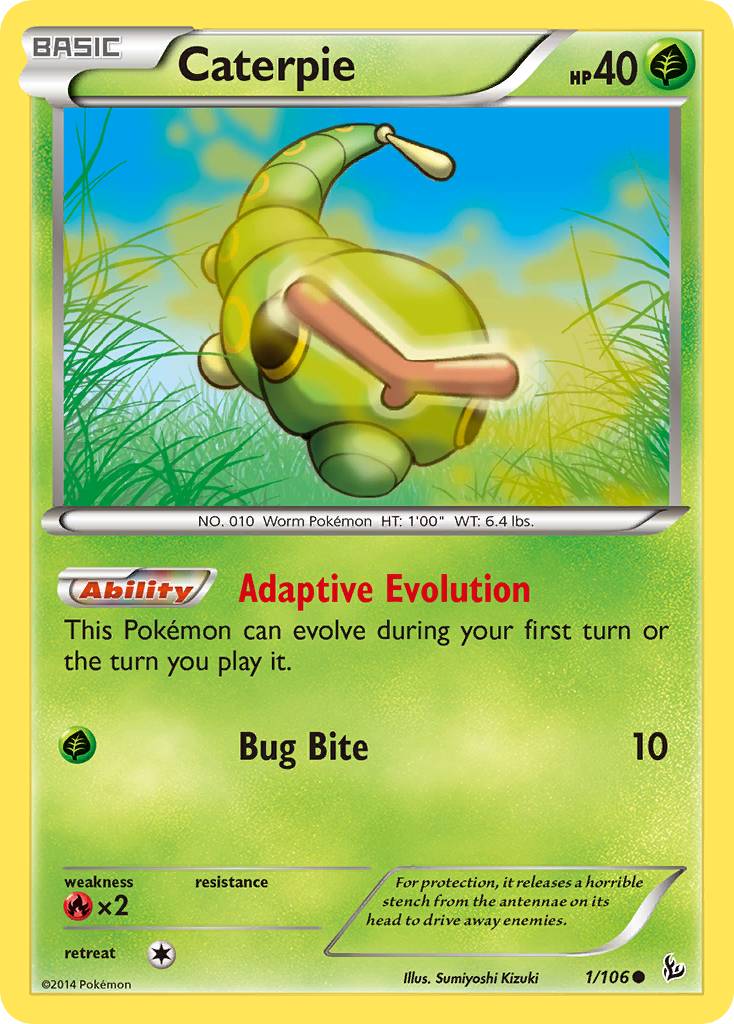 Caterpie (1/106) [XY: Flashfire] | Golgari Games