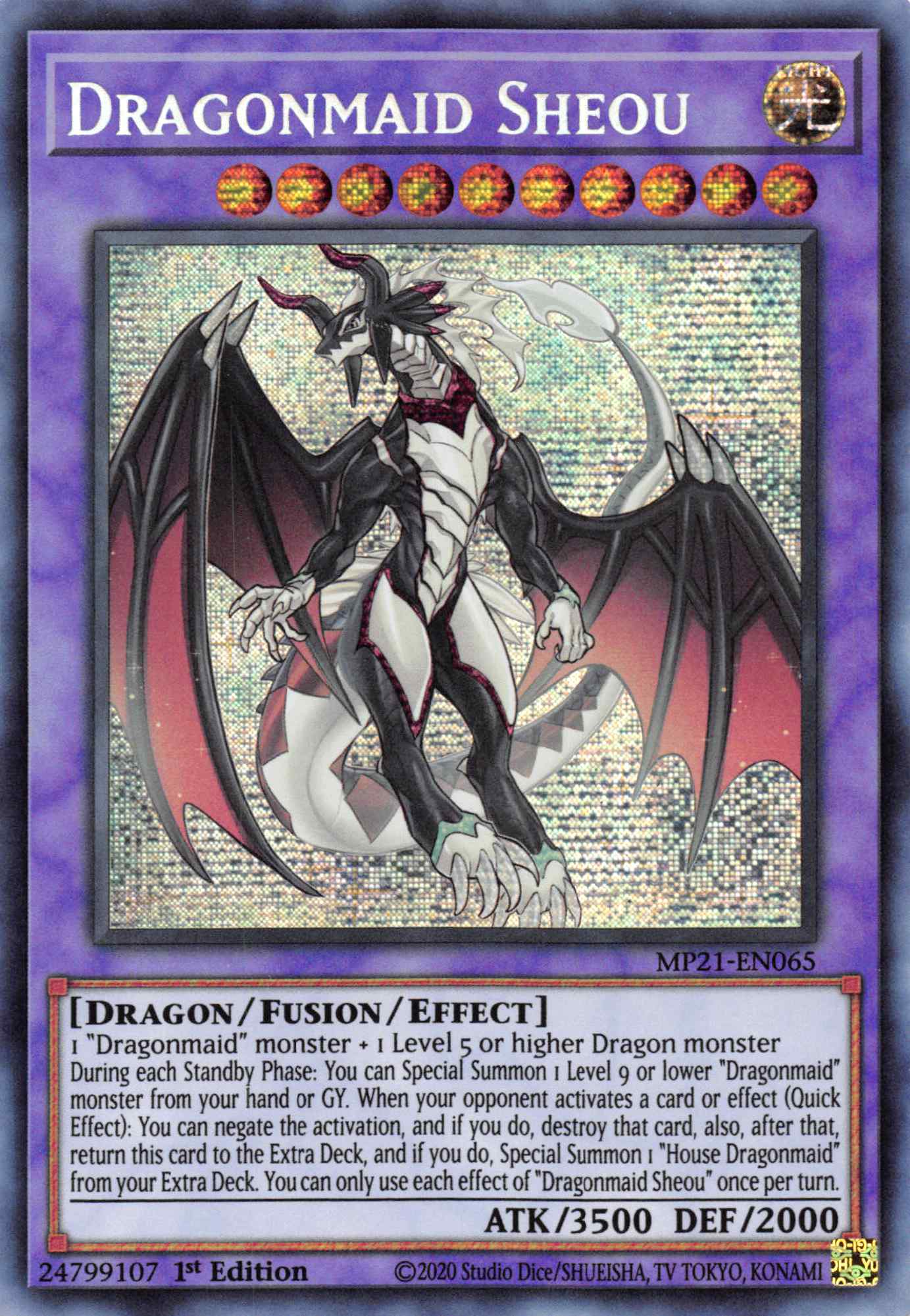 Dragonmaid Sheou [MP21-EN065] Prismatic Secret Rare | Golgari Games