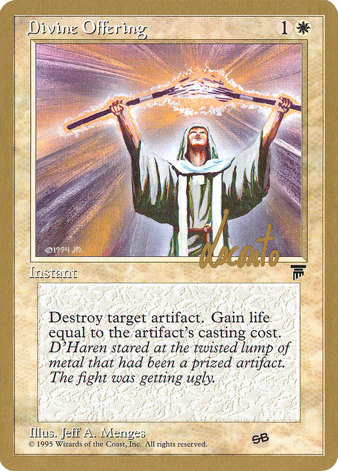 Divine Offering (Michael Loconto) (SB) [Pro Tour Collector Set] | Local Legends