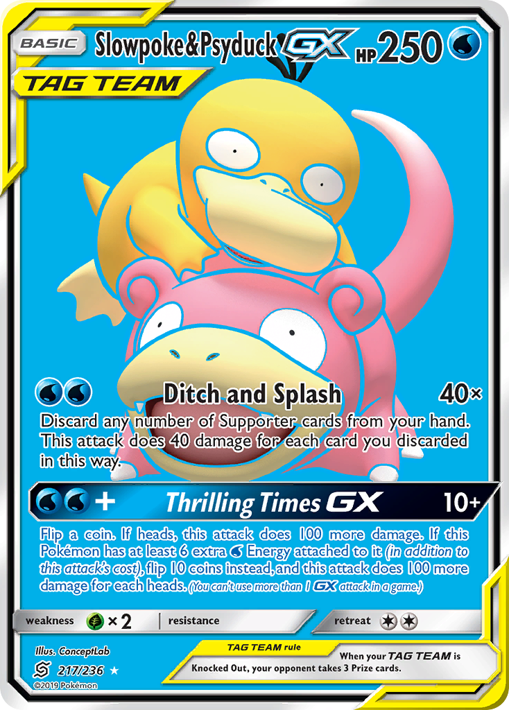 Slowpoke & Psyduck GX (217/236) [Sun & Moon: Unified Minds] | Golgari Games