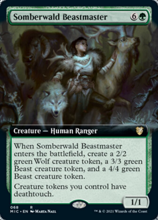 Somberwald Beastmaster (Extended Art) [Innistrad: Midnight Hunt Commander] | Golgari Games