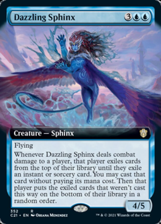 Dazzling Sphinx (Extended Art) [Commander 2021] | Local Legends