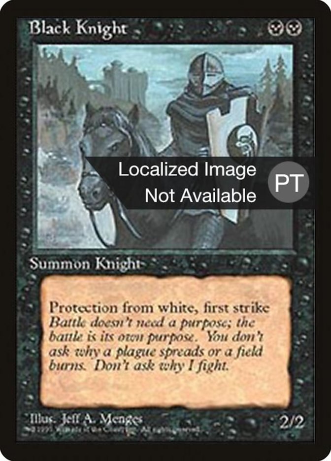 Black Knight [Fourth Edition (Foreign Black Border)] | Golgari Games