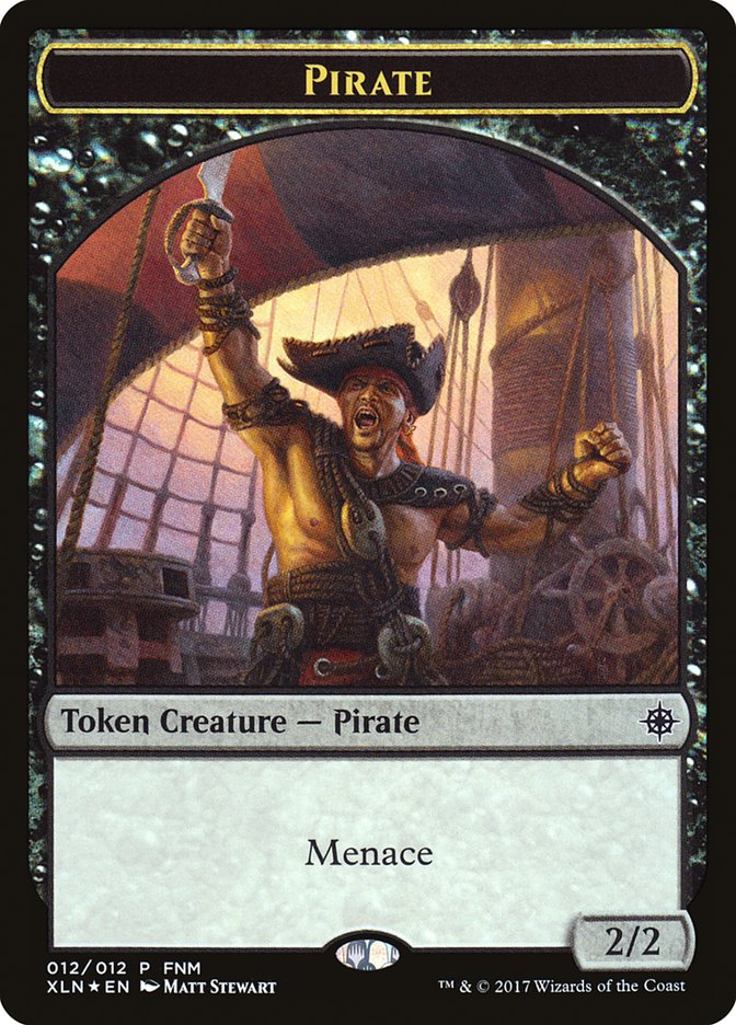 Pirate // Treasure Double-sided Token [Friday Night Magic 2017] | Golgari Games