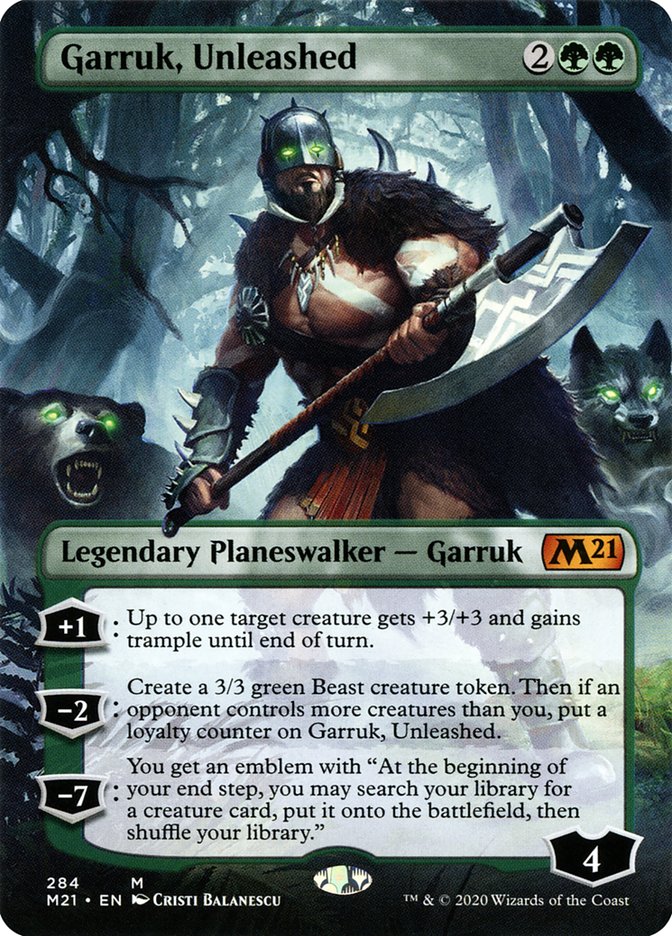 Garruk, Unleashed (Borderless) [Core Set 2021] | Local Legends