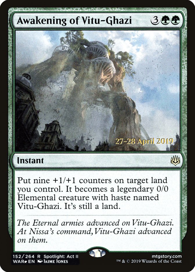 Awakening of Vitu-Ghazi [War of the Spark Prerelease Promos] | Golgari Games