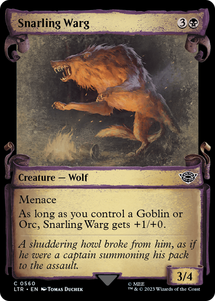 Snarling Warg [The Lord of the Rings: Tales of Middle-Earth Showcase Scrolls] | Local Legends