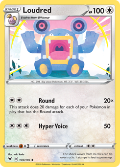 Loudred (136/185) [Sword & Shield: Vivid Voltage] | Local Legends
