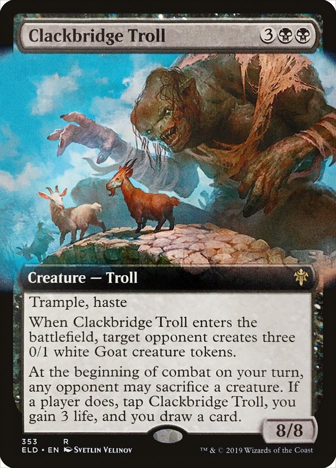 Clackbridge Troll (Extended Art) [Throne of Eldraine] | Local Legends