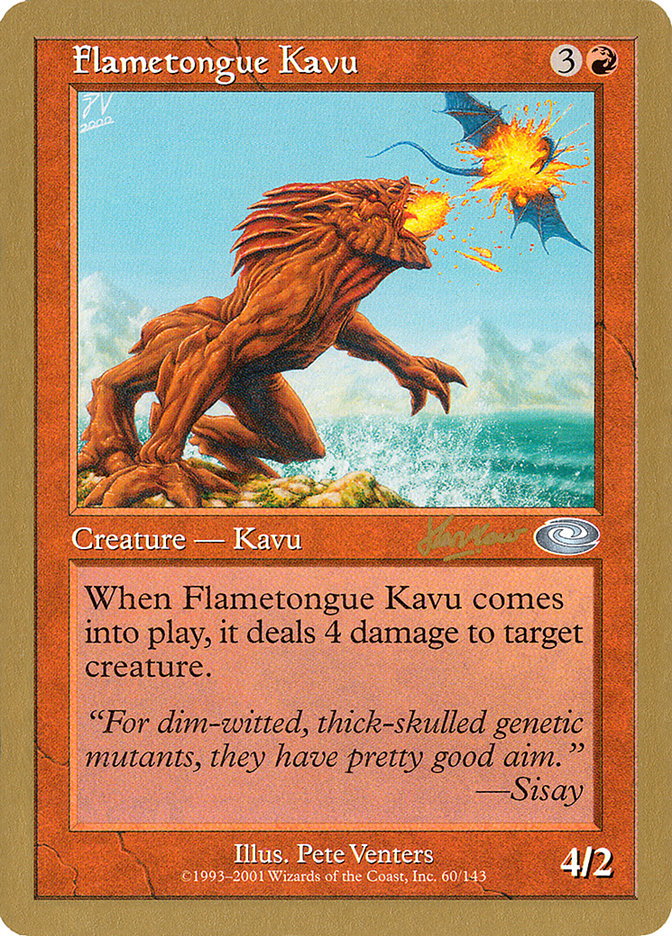 Flametongue Kavu (Sim Han How) [World Championship Decks 2002] | Golgari Games