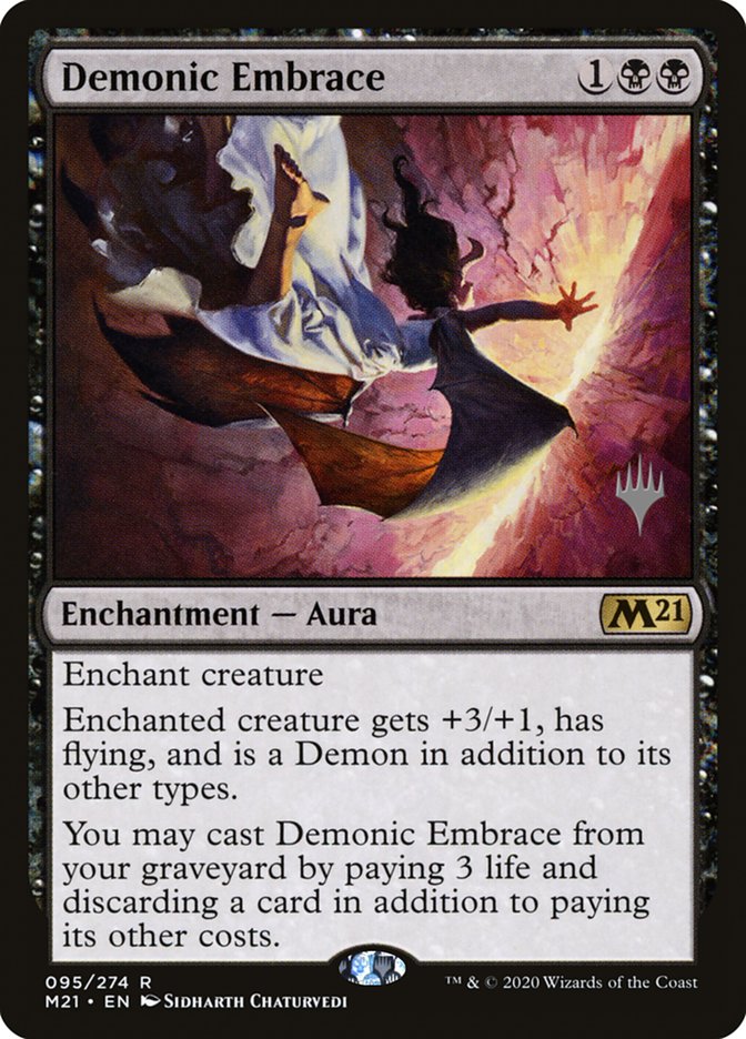 Demonic Embrace (Promo Pack) [Core Set 2021 Promos] | Golgari Games