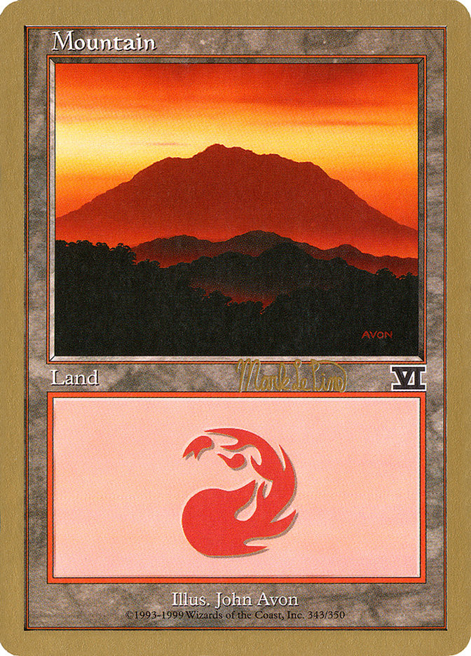 Mountain (mlp346a) (Mark Le Pine) [World Championship Decks 1999] | Local Legends