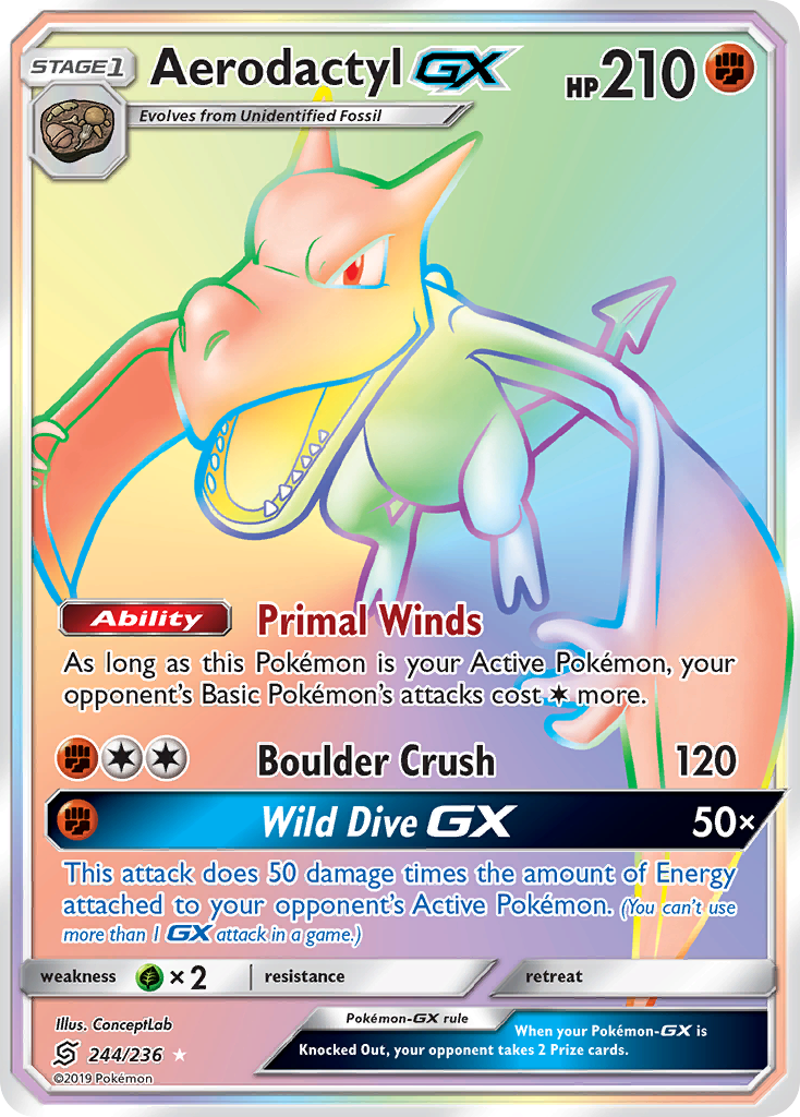 Aerodactyl GX (244/236) [Sun & Moon: Unified Minds] | Golgari Games