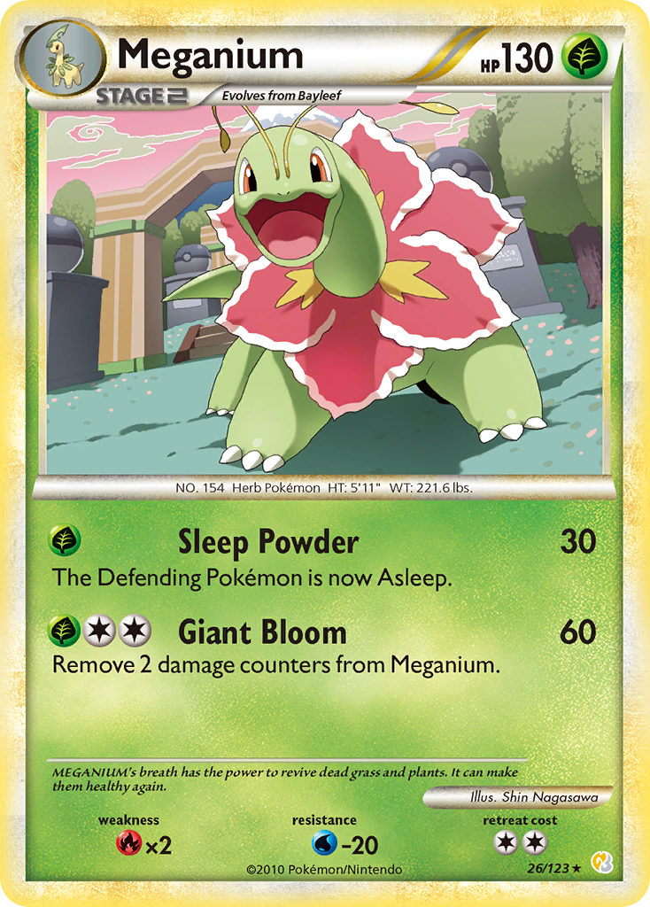 Meganium (26/123) [HeartGold & SoulSilver: Base Set] | Golgari Games