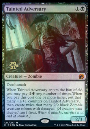 Tainted Adversary [Innistrad: Midnight Hunt Prerelease Promos] | Golgari Games