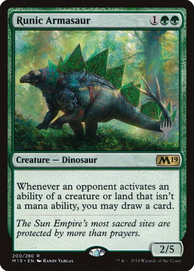 Runic Armasaur (Promo Pack) [Core Set 2019 Promos] | Local Legends