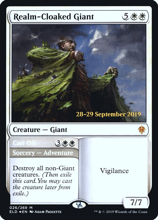 Realm-Cloaked Giant // Cast Off [Throne of Eldraine Prerelease Promos] | Golgari Games