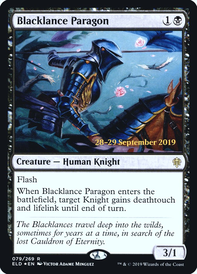 Blacklance Paragon [Throne of Eldraine Prerelease Promos] | Golgari Games