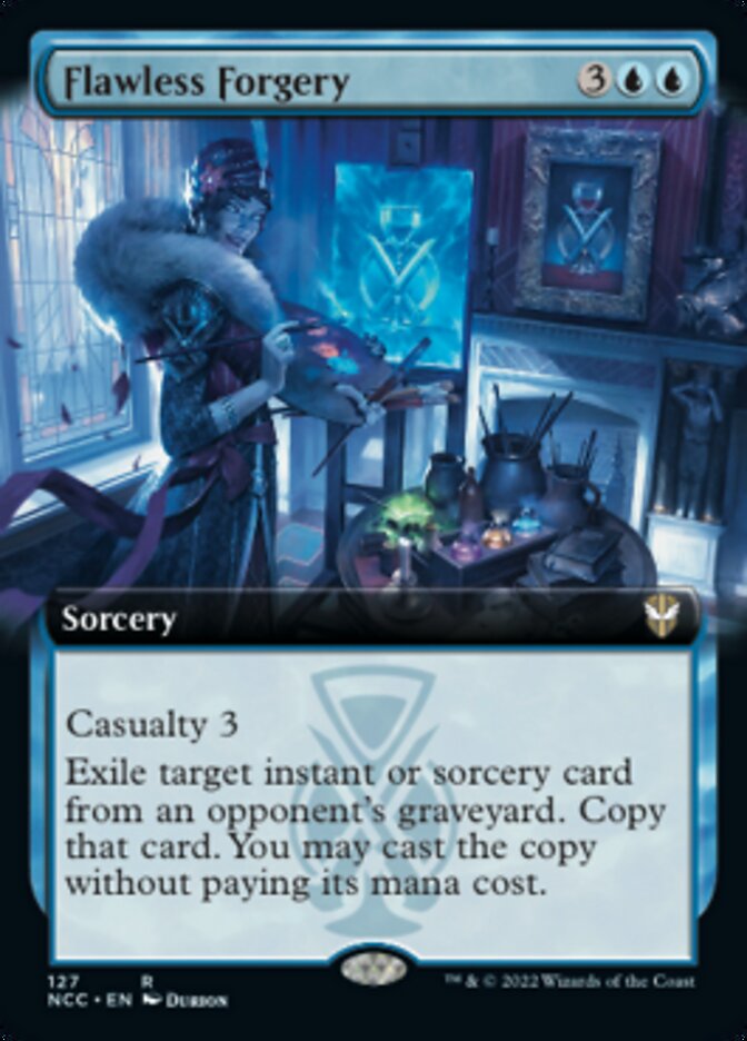 Flawless Forgery (Extended Art) [Streets of New Capenna Commander] | Local Legends