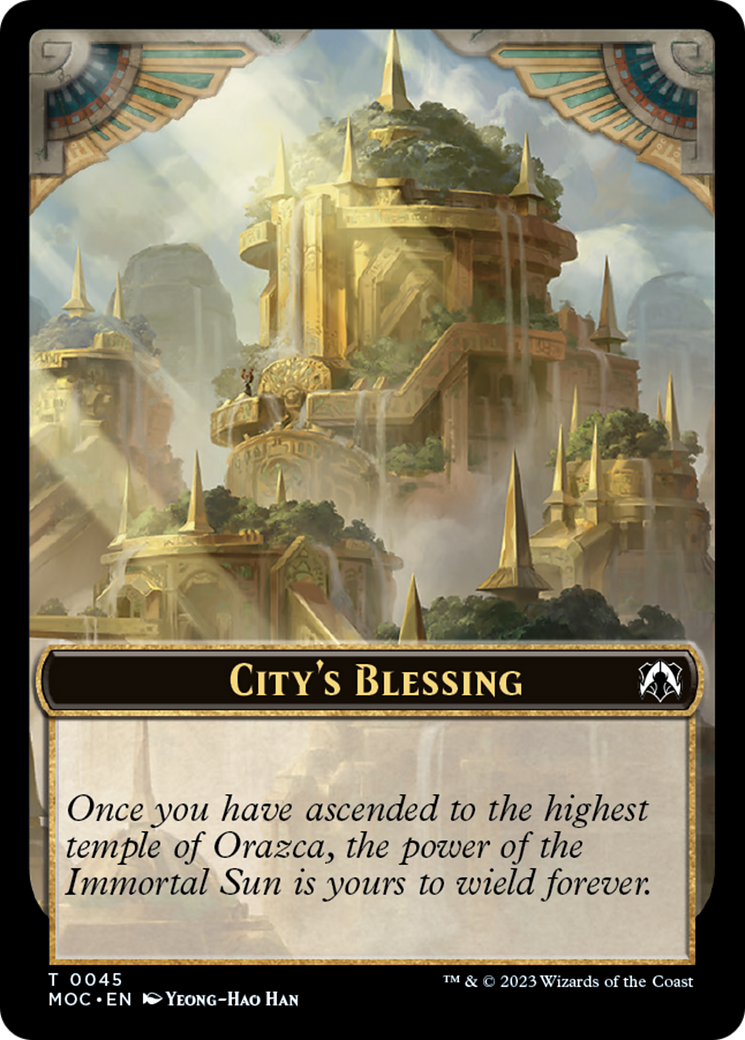 Elephant // City's Blessing Double-Sided Token [March of the Machine Commander Tokens] | Golgari Games