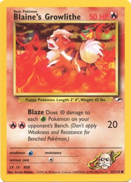 Blaine's Growlithe (62/132) [Gym Heroes Unlimited] | Local Legends