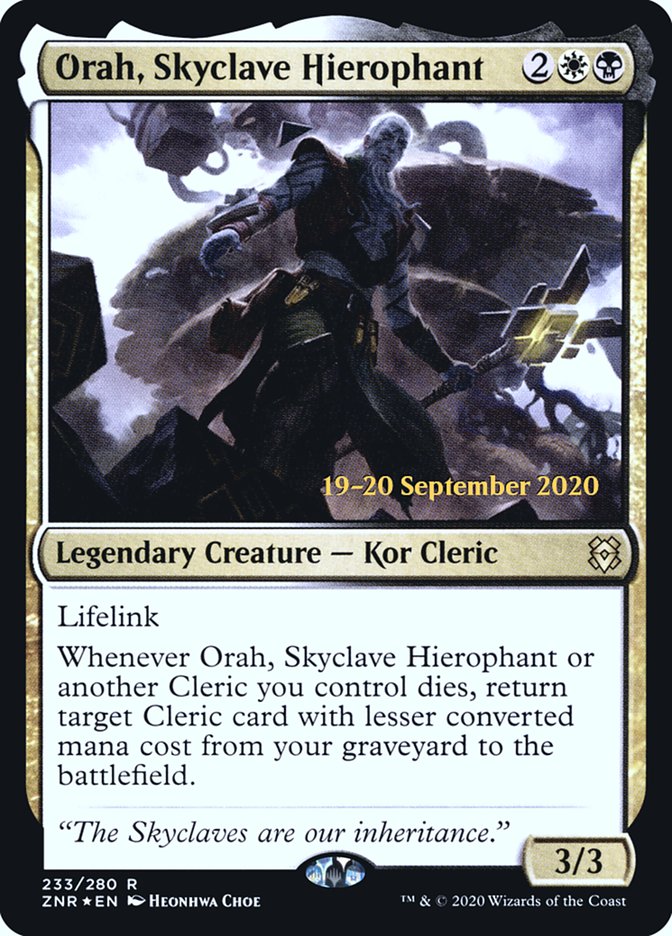 Orah, Skyclave Hierophant [Zendikar Rising Prerelease Promos] | Golgari Games