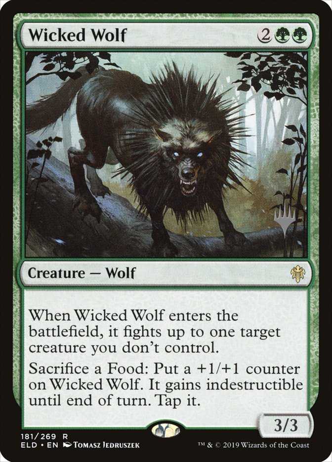 Wicked Wolf (Promo Pack) [Throne of Eldraine Promos] | Golgari Games