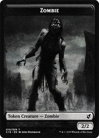 Zombie (010) // Zombie (011) Double-sided Token [Commander 2019 Tokens] | Golgari Games