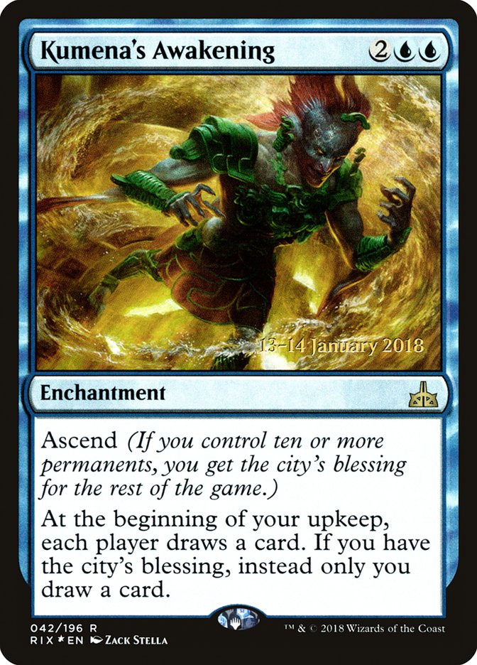 Kumena's Awakening [Rivals of Ixalan Prerelease Promos] | Local Legends