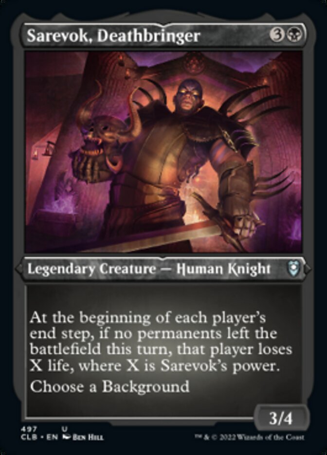 Sarevok, Deathbringer (Foil Etched) [Commander Legends: Battle for Baldur's Gate] | Local Legends