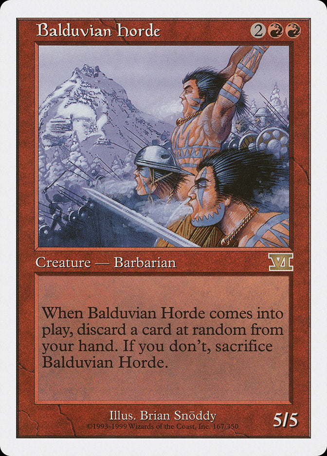 Balduvian Horde [Classic Sixth Edition] | Golgari Games