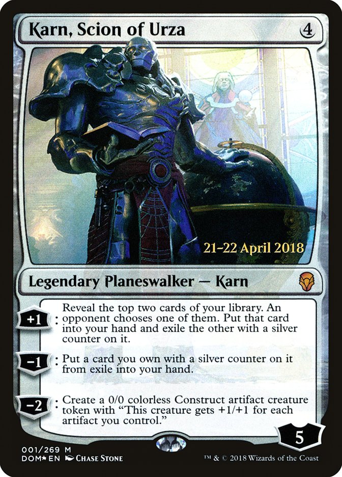 Karn, Scion of Urza [Dominaria Prerelease Promos] | Golgari Games