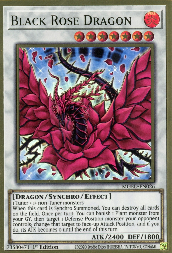 Black Rose Dragon [MGED-EN026] Gold Rare | Golgari Games