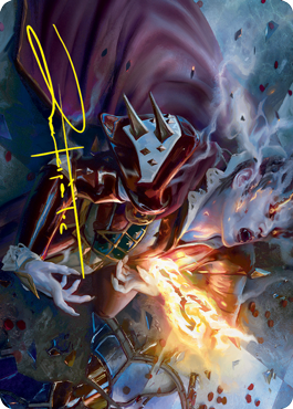 Flame-Blessed Bolt Art Card (Gold-Stamped Signature) [Innistrad: Crimson Vow Art Series] | Golgari Games