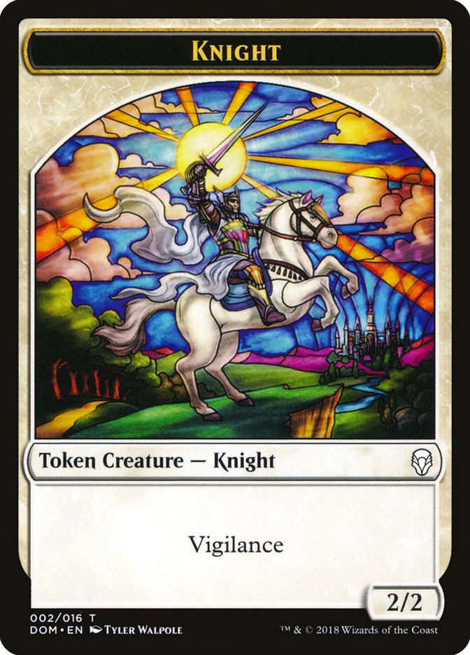 Knight Token (002/016) [Dominaria Tokens] | Golgari Games