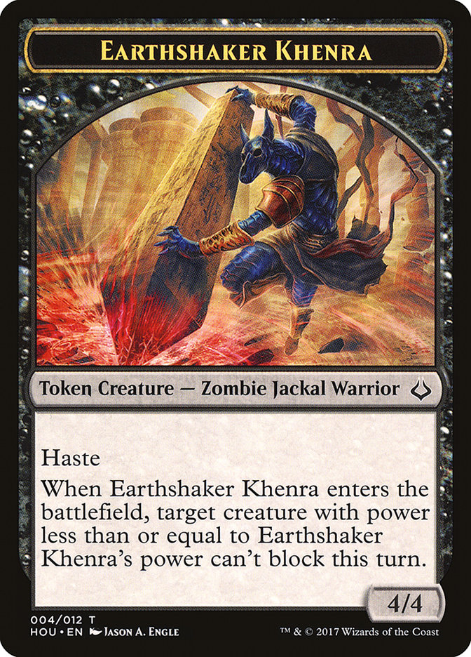 Earthshaker Khenra Token [Hour of Devastation Tokens] | Golgari Games