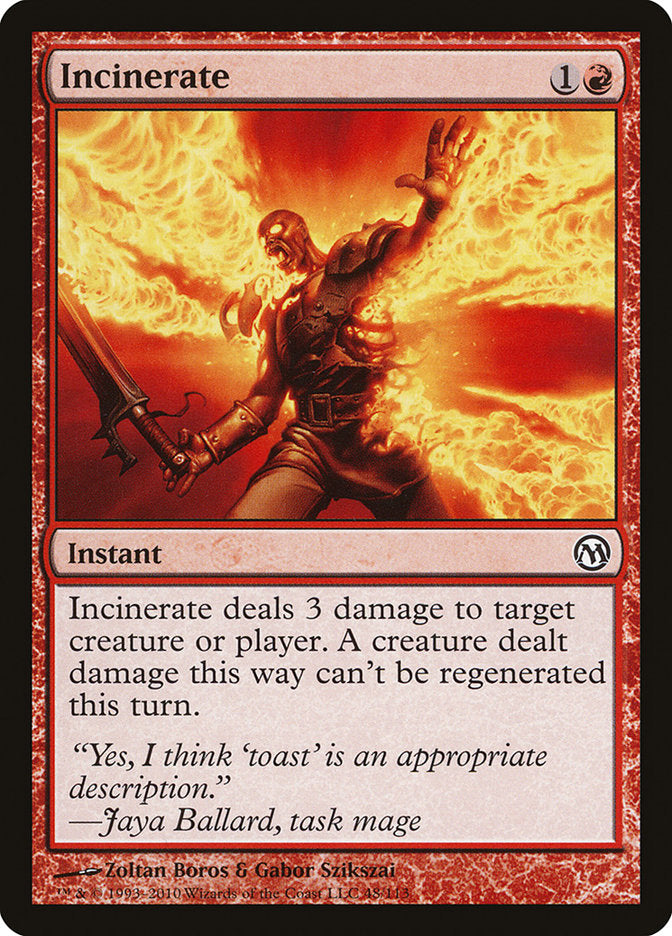 Incinerate [Duels of the Planeswalkers] | Local Legends