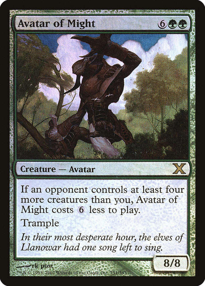 Avatar of Might (Premium Foil) [Tenth Edition] | Local Legends