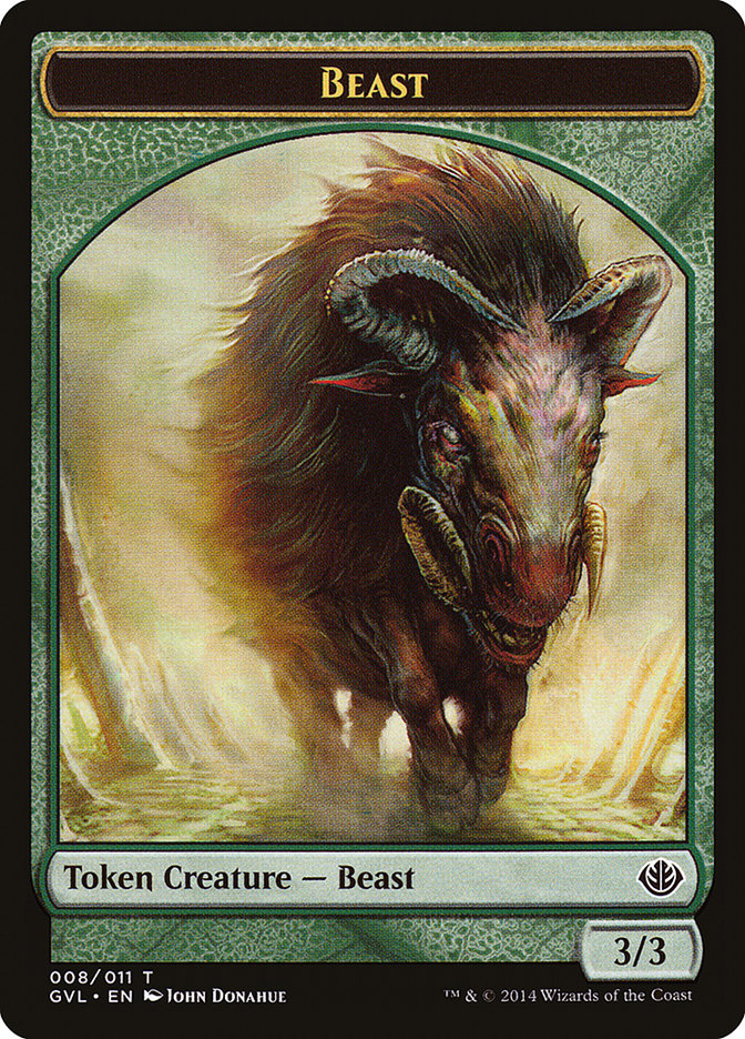 Beast Token (008/011) (Garruk vs. Liliana) [Duel Decks Anthology Tokens] | Golgari Games