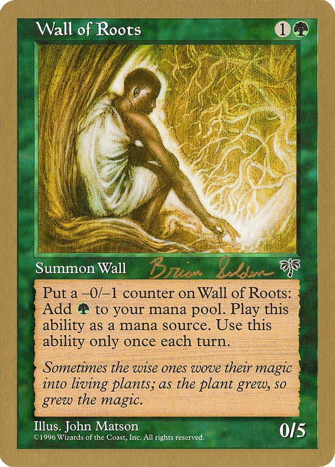 Wall of Roots (Brian Selden) [World Championship Decks 1998] | Golgari Games