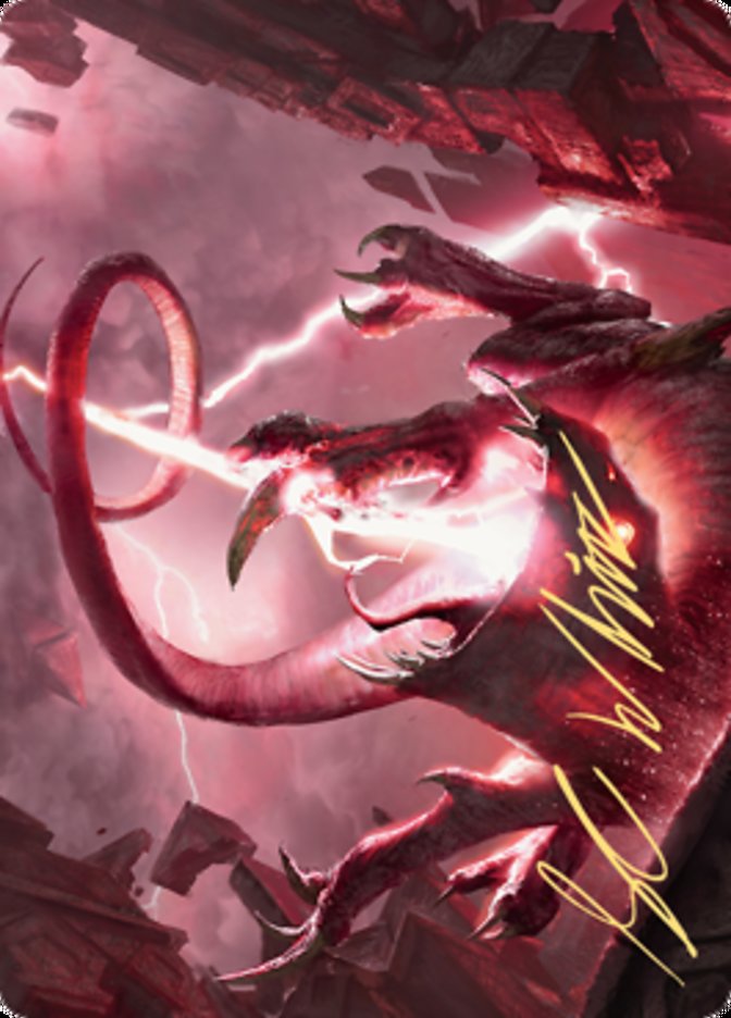 Thundering Rebuke Art Card (Gold-Stamped Signature) [Zendikar Rising Art Series] | Local Legends