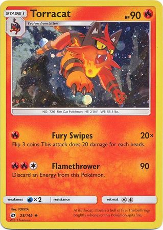 Torracat (25/149) (Cosmos Holo) [Sun & Moon: Base Set] | Golgari Games