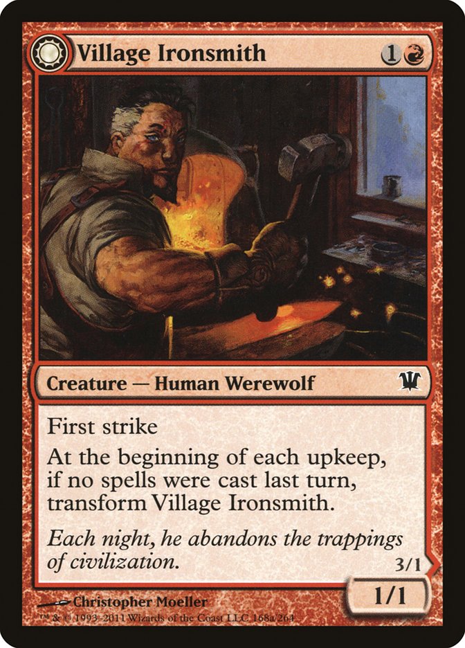 Village Ironsmith // Ironfang [Innistrad] | Golgari Games