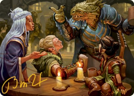 You Meet in a Tavern Art Card (Gold-Stamped Signature) [Dungeons & Dragons: Adventures in the Forgotten Realms Art Series] | Local Legends