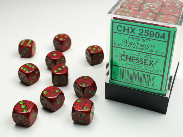 Chessex 12mm D6 Dice Block - 36 Dice Set -Speckled | Golgari Games