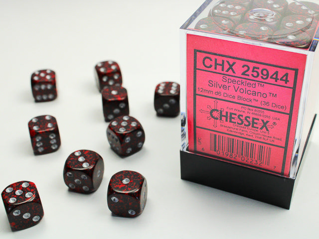 Chessex 12mm D6 Dice Block - 36 Dice Set -Speckled | Golgari Games